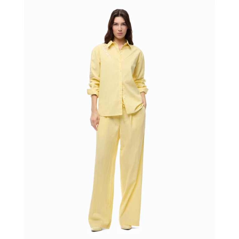 Pantalon à rayures avec cordon de serrage à la taille - XS