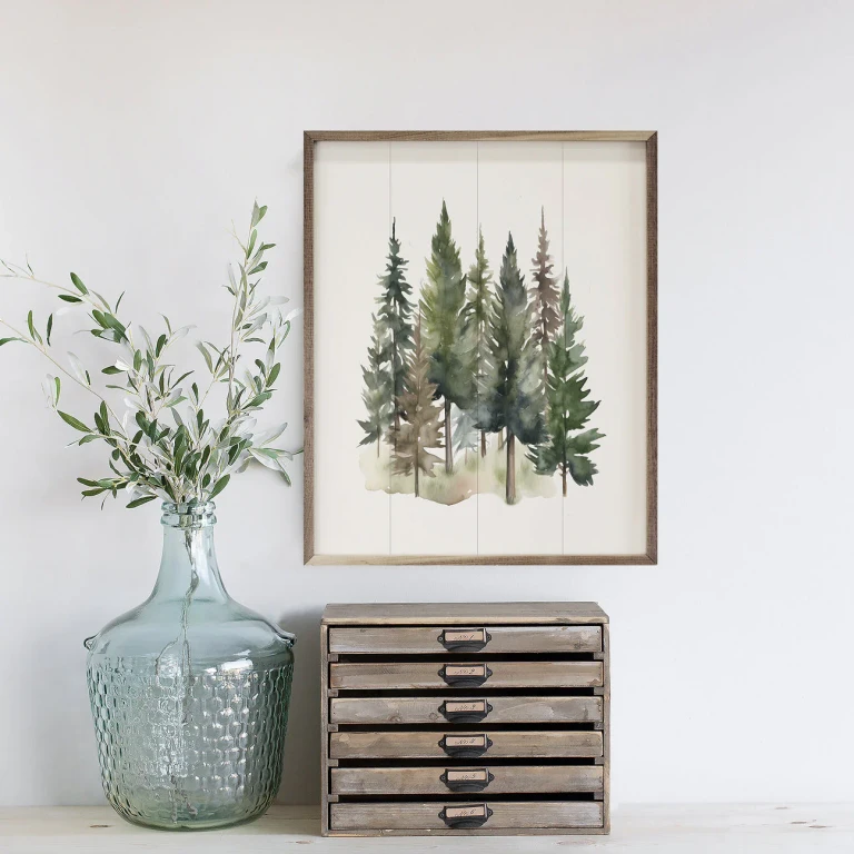 Watercolor Pines II