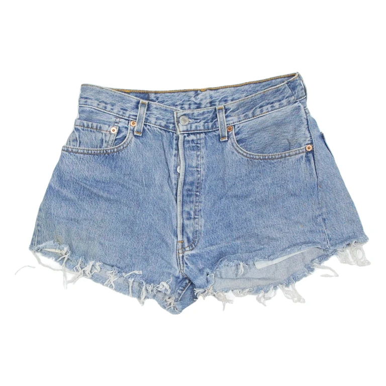LEVI'S 501 Womens Denim Shorts Blue Relaxed L W33