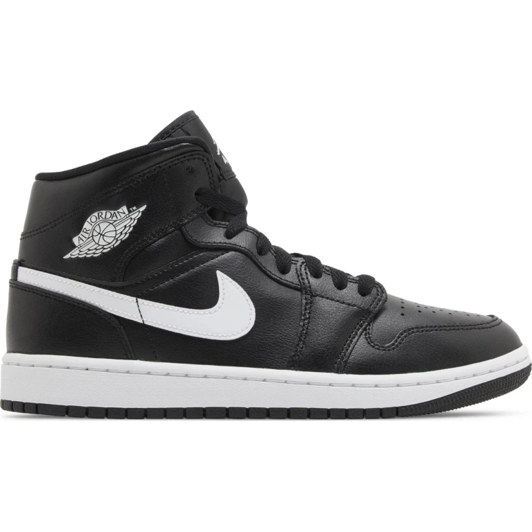 Women's Retro 1 Mid 'Black White' Sneakers