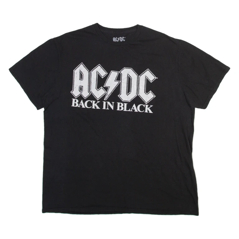 AC/DC Mens Band T-Shirt Black XL