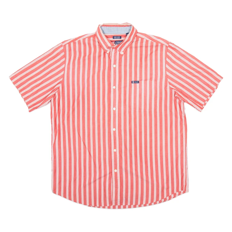 CHAPS Mens Shirt Red Striped L