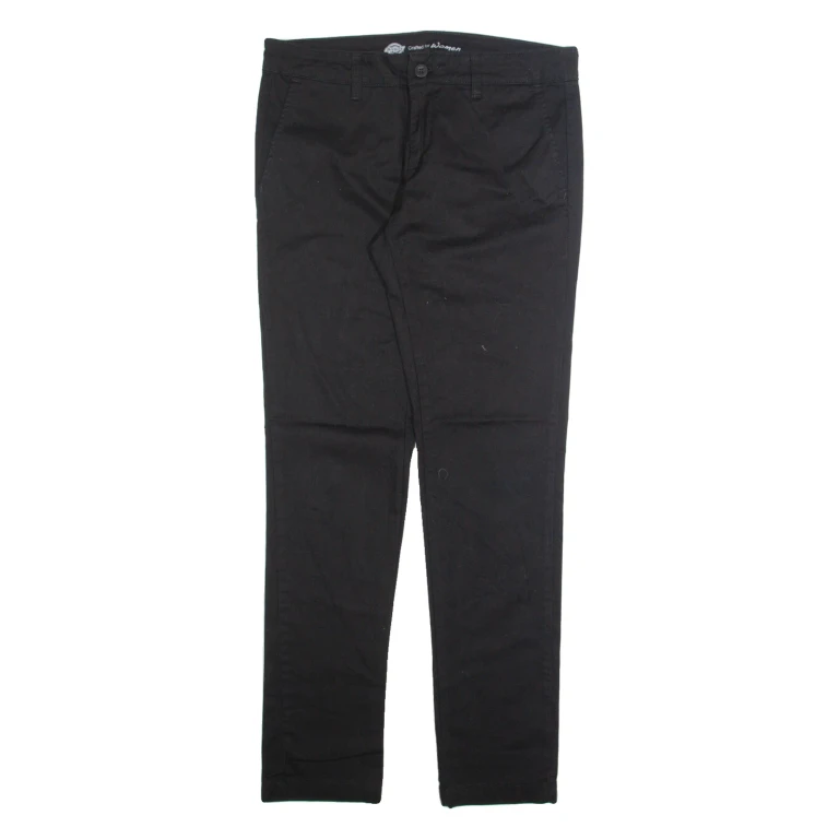 DICKIES Chino Womens Trousers Black Regular Tapered W32 L32