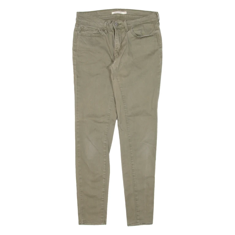 LEVI'S 710 Womens Trousers Green Slim Skinny W28 L28