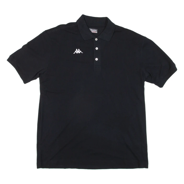 KAPPA Mens Polo Shirt Black 2XL