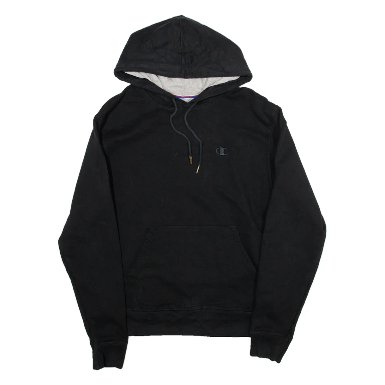 CHAMPION Mens Black Hoodie S
