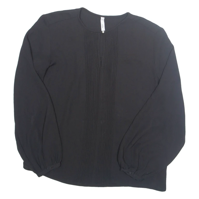 MNG Womens Blouse Black Long Sleeve L