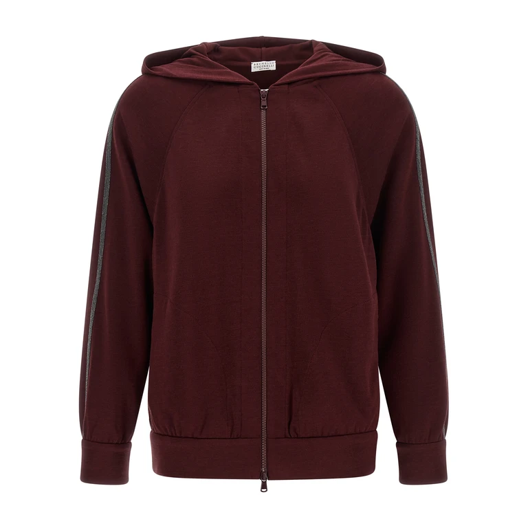 Brunello Cucinelli Bordeaux Cotton Sweatshirt Clothing - Women