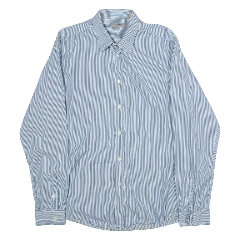 TED BAKER Mens Shirt Blue Striped Long Sleeve M