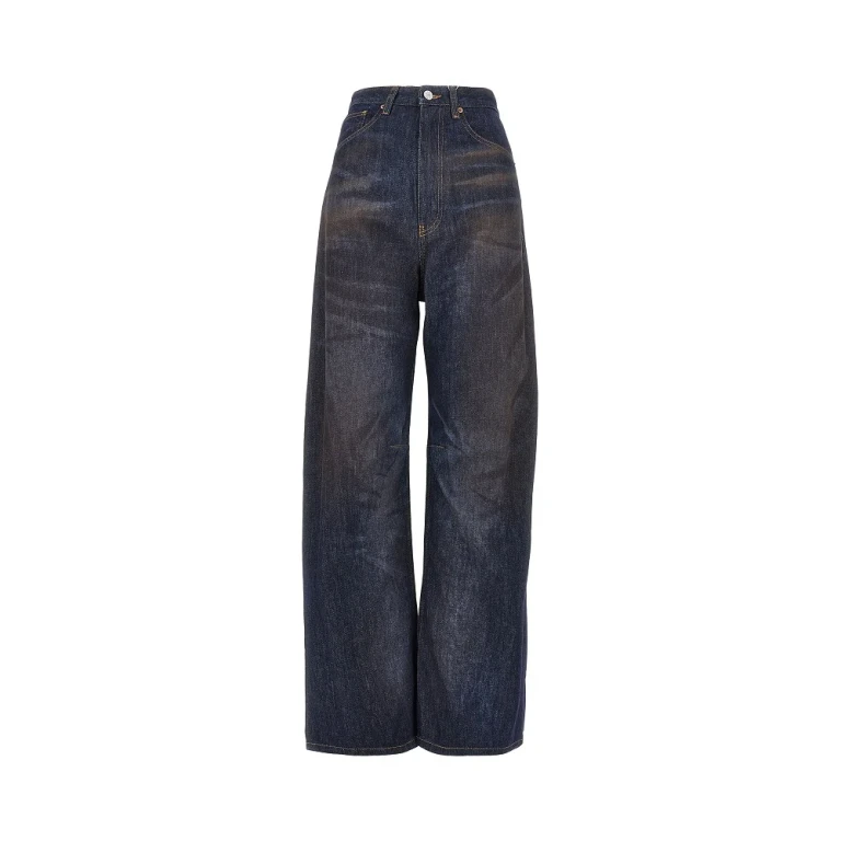 MM6 Used effect wide leg jeans Woman 27