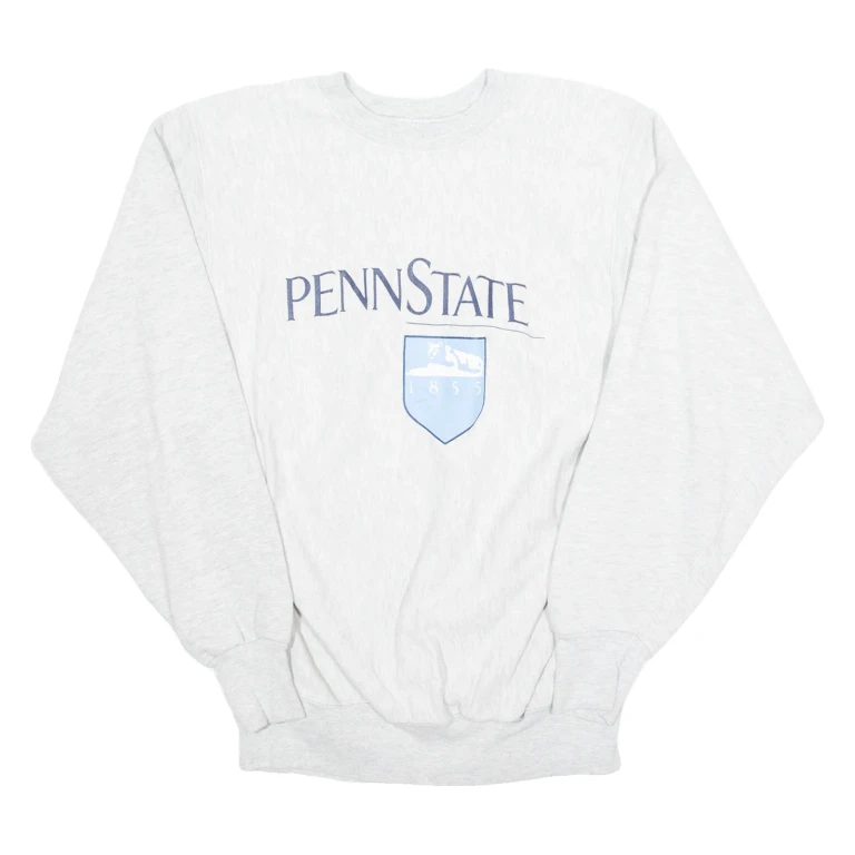 SUPER SWEATS Penn State Mens Sweatshirt Grey USA L