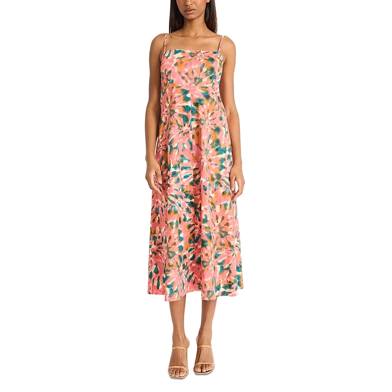 The Good Journey Smocked Back Midi Dress