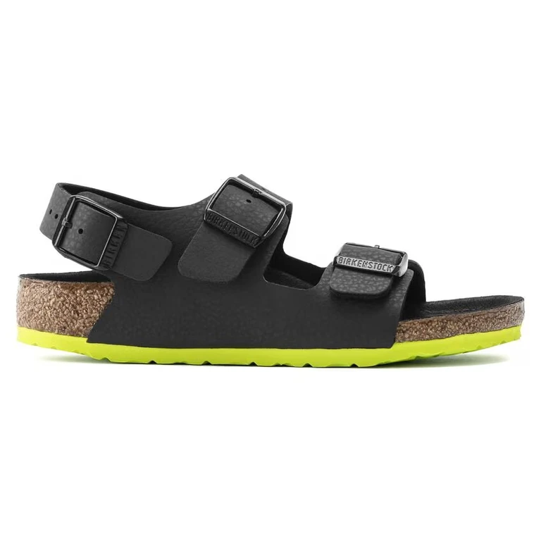 Milano Kid Birko-Flor Desert Soil Black Lime