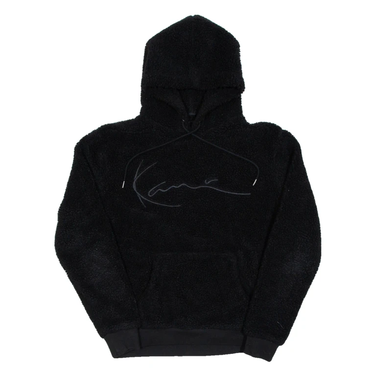 KARL KANI Teddy Fleece Womens Black Hoodie XS