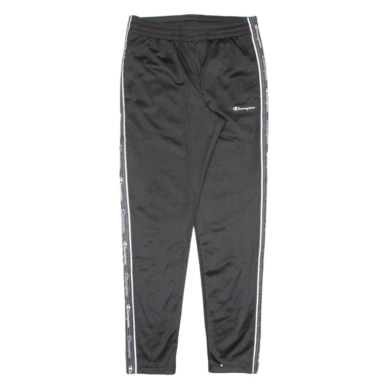CHAMPION Mens Track Pants Black Straight S W28 L30