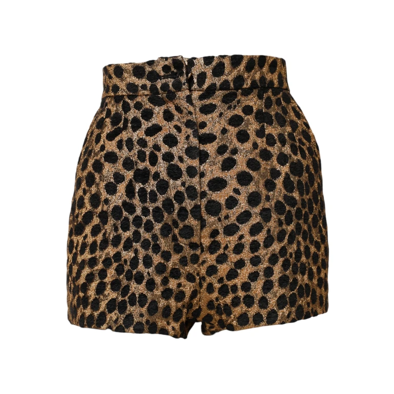 Dolce & Gabbana Brown Leopard High Waisted Hot Pants Shorts - Women
