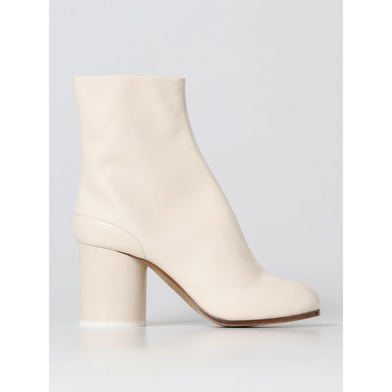 Maison Margiela White Leather Ankle Boots - Women