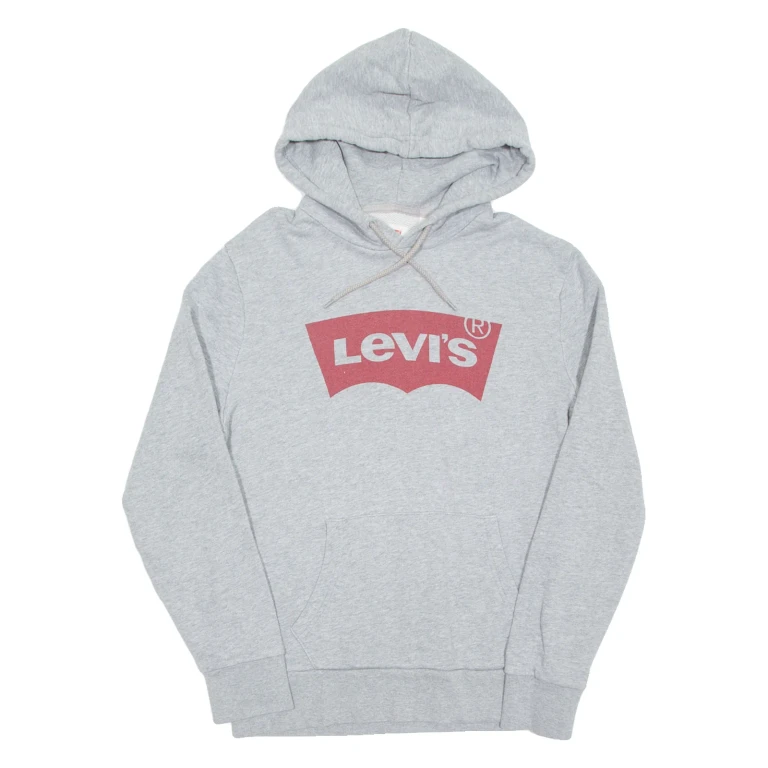 LEVI'S Mens Grey Hoodie Pullover S