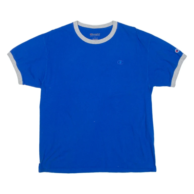 CHAMPION Womens T-Shirt Blue L