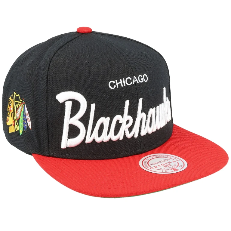 Men's NHL Vintage Script Snapback Blackhawks Snapback Caps