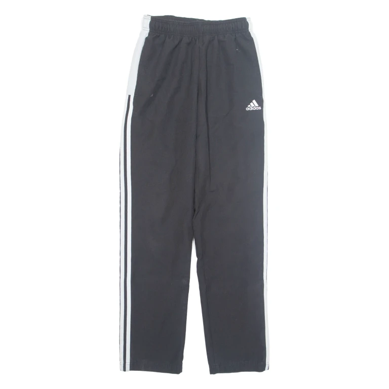 ADIDAS Mesh Lined Mens Track Pants Black Straight S W25 L31