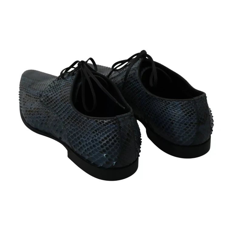 Dolce & Gabbana Blue Python Leather Snakeskin Shoes - Men