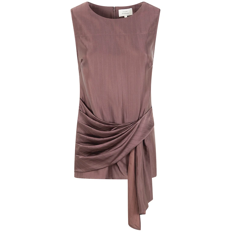 LOU LOU DE SAISON "Fonda" Draped Asymmetric Top