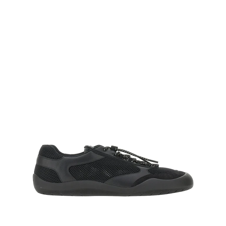 PRADA Mesh and leather sneakers Man 10