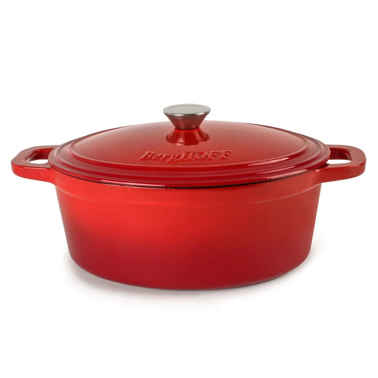 Neo Cast Iron 5qt. Oval Dutch Oven 11.5" with Lid, Red