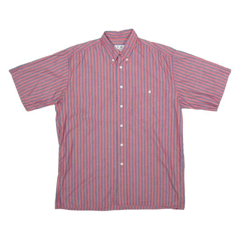 E.B COMPANY Casual Wear Mens Shirt Red Striped XL