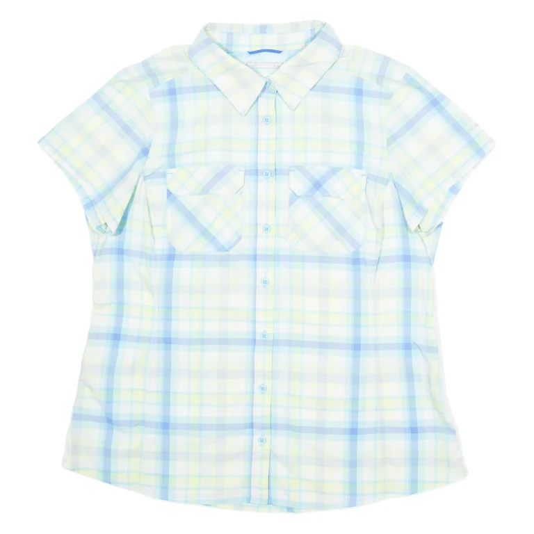 COLUMBIA Womens Shirt Blue Check XL
