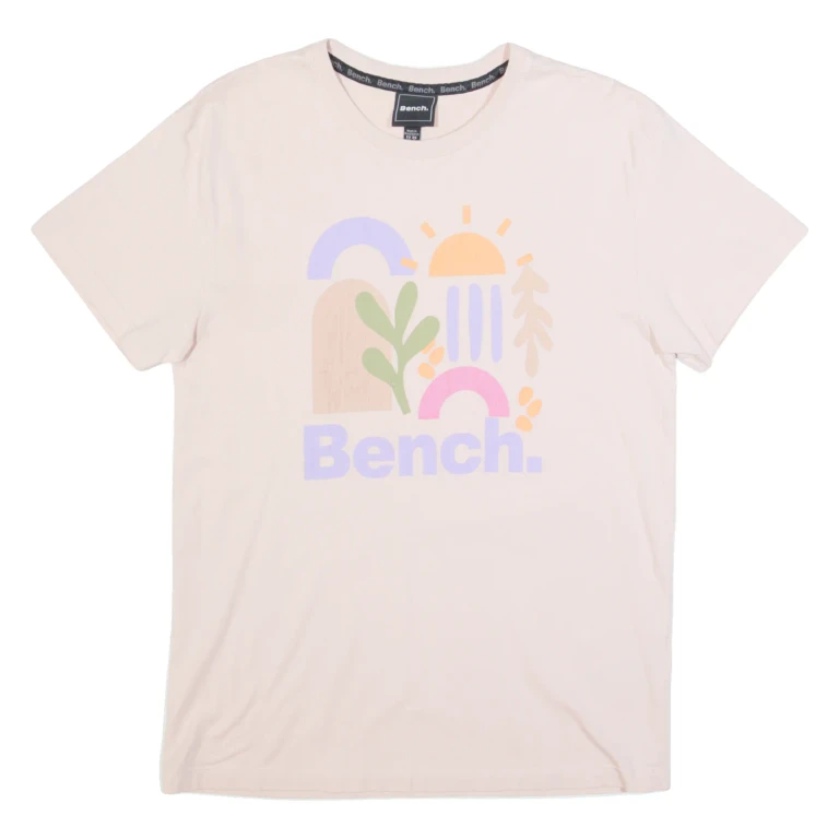 BENCH Womens T-Shirt Pink XS