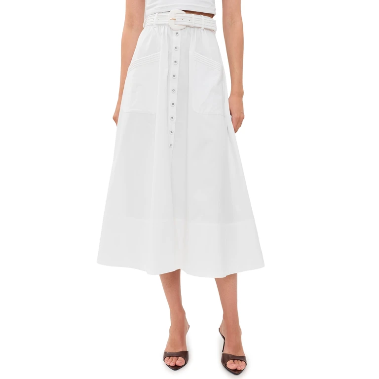 SALONI Kirat Skirt 01-White 10