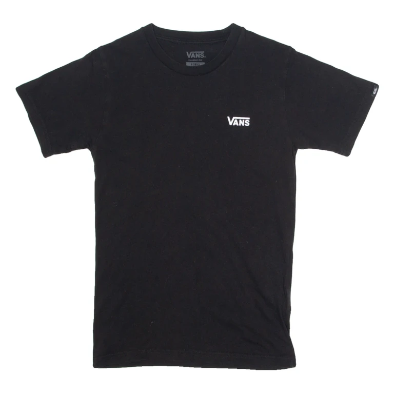 VANS Mens T-Shirt Black XS
