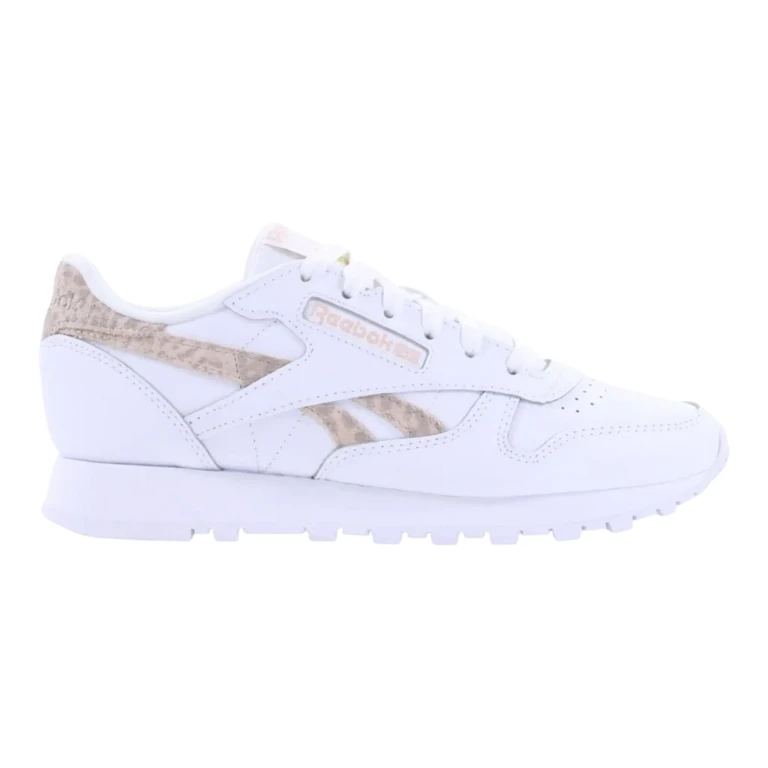 Classic Leather Women's Shoes - White/Pink