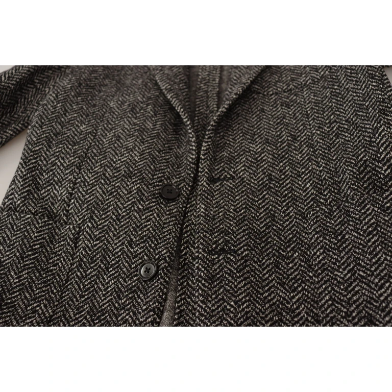 Dolce & Gabbana Gray Cotton Single Breasted Fantasy Blazer Clothing - Men