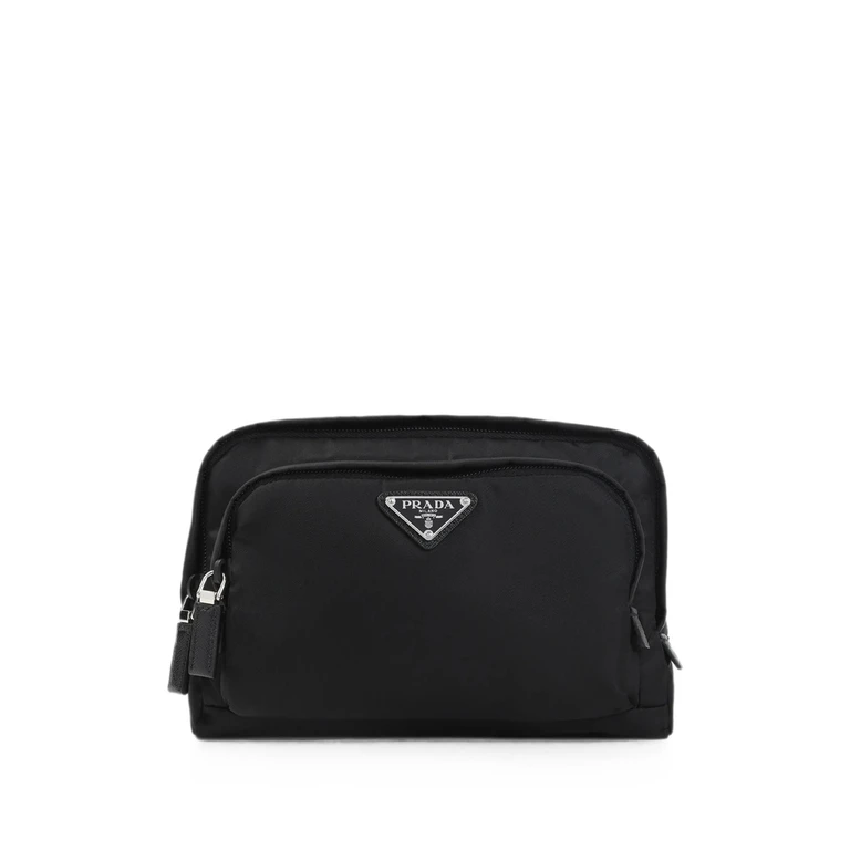 Prada Logo-plaque Pouch Bag