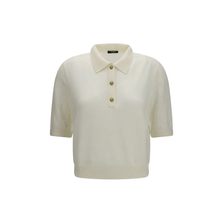 White Wool Oves Aries Polo Shirt - Women