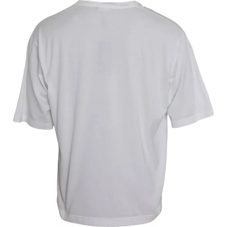 Dolce & Gabbana White Cotton Round Neck Short Sleeve T-Shirt - Men