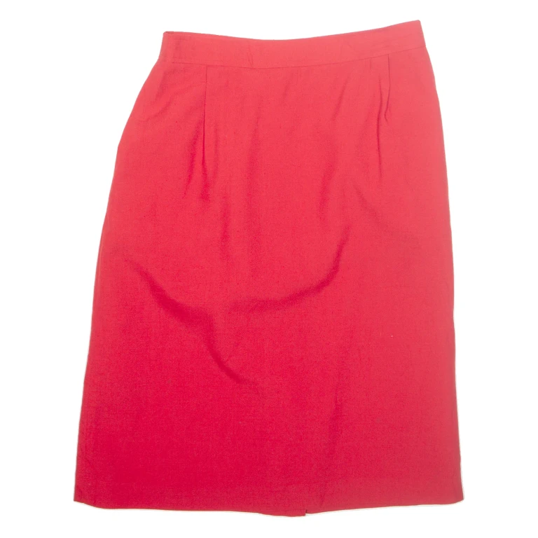 Womens Straight Skirt Red Midi M