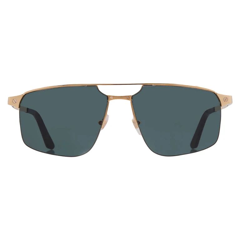 Cartier Santos de Cartier Green Navigator Mens Sunglasses CT0385S 002 60