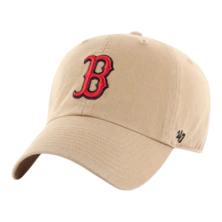 Clean Up Boston Red Sox Strapback Hat - Khaki Adjustable Cap