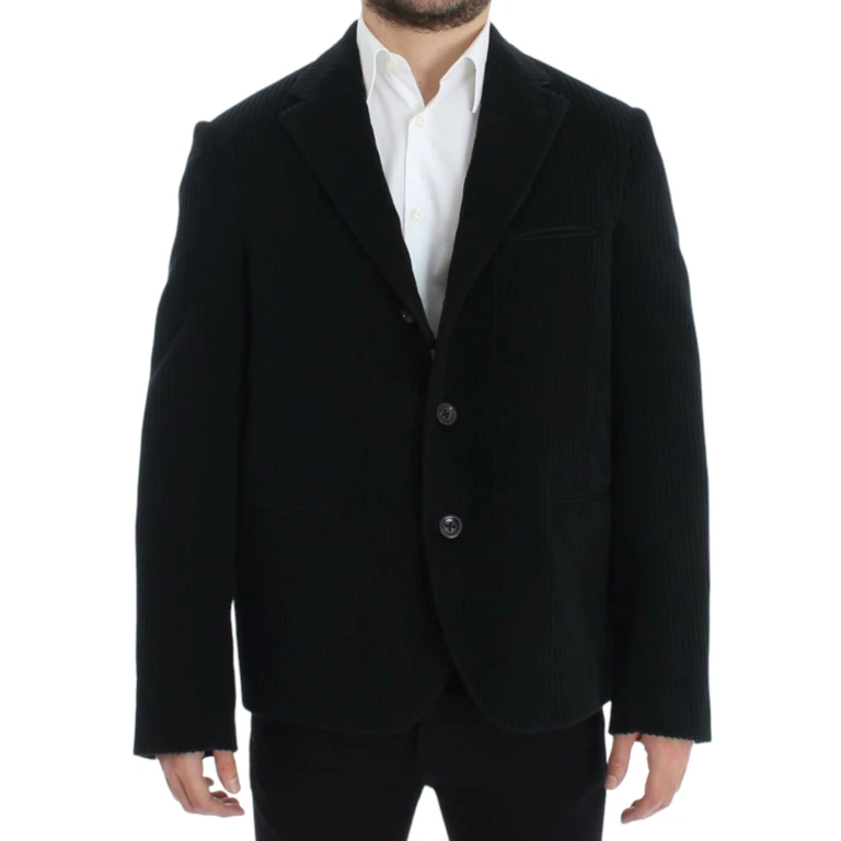 Dolce & Gabbana Black Manchester Martini Blazer Cotton Clothing - Men