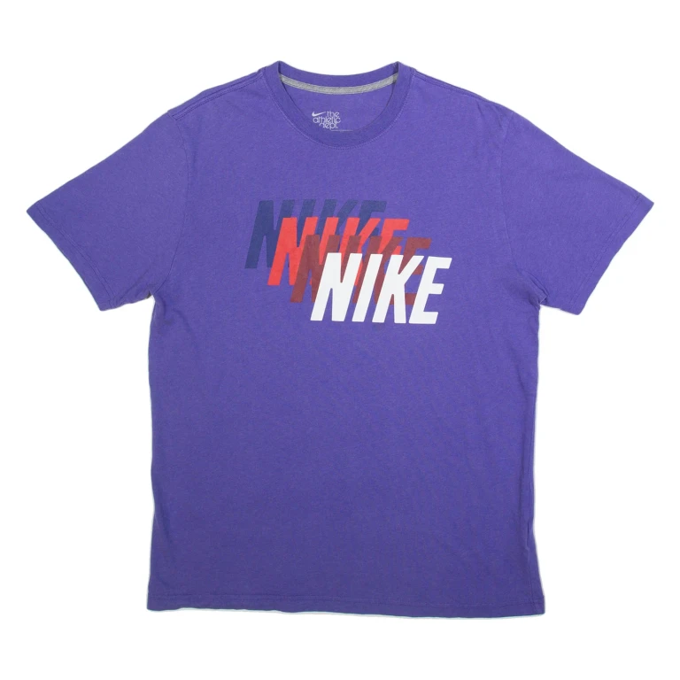 NIKE Mens T-Shirt Purple L