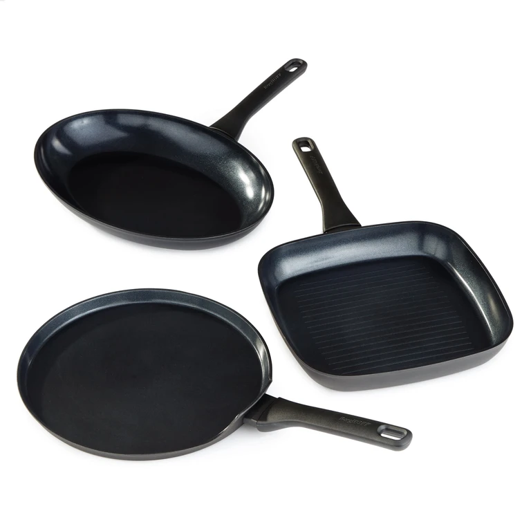 DiNA Helix 3pc Nonstick Specialty Cookware Set, Recycled Aluminum