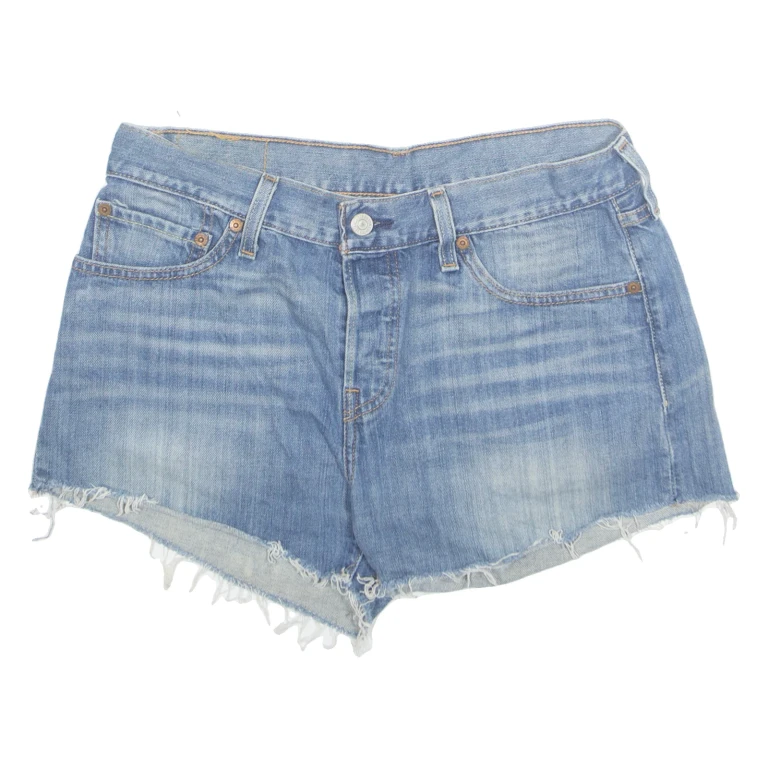 LEVI'S 501 Cut Off Womens Denim Shorts Blue M W31