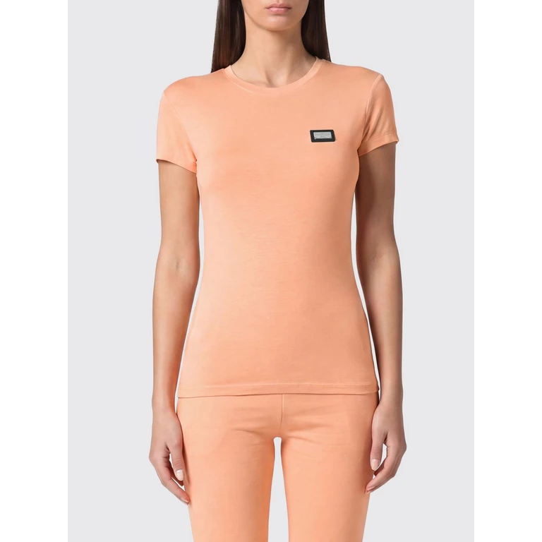 Slim Fit Stretch Cotton T-Shirt with Logo and Crew Neck (UADCWTK3554PTE003N37)
