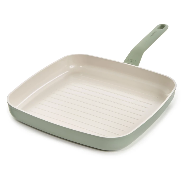 Balance Nonstick Ceramic Grill Pan 11", Recycled Aluminum, Sage