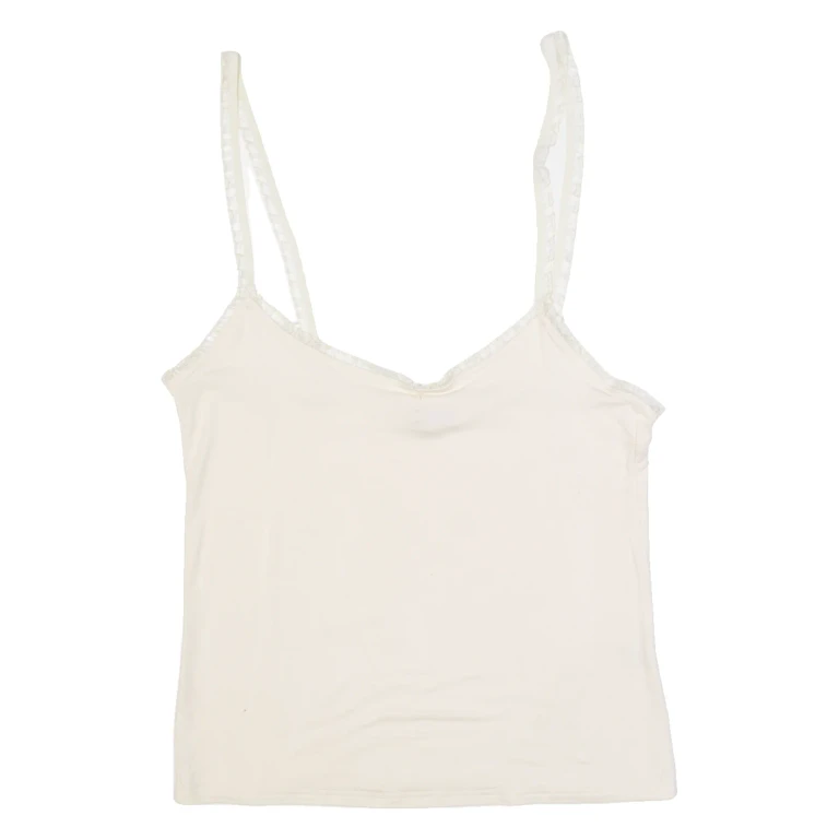 PHASE EIGHT Womens Camisole Top Beige V-Neck Sleeveless UK 14