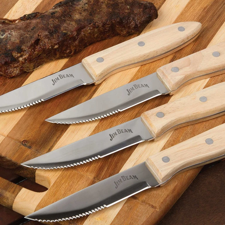 4 Piece Serrated Steak Knife Set